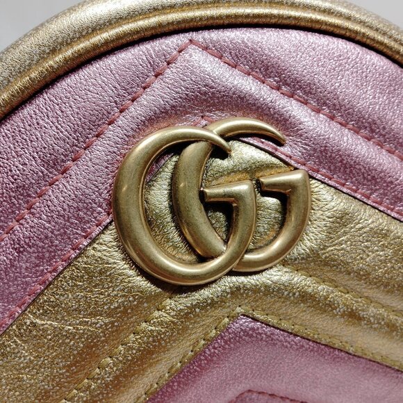 Authentic Gucci Pink Leather Shoulder Bag mon845-111125 - Picture 8 of 16